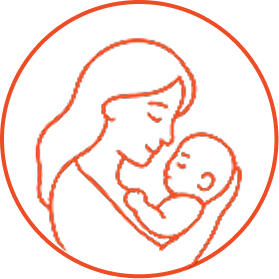 Mother cild illustration