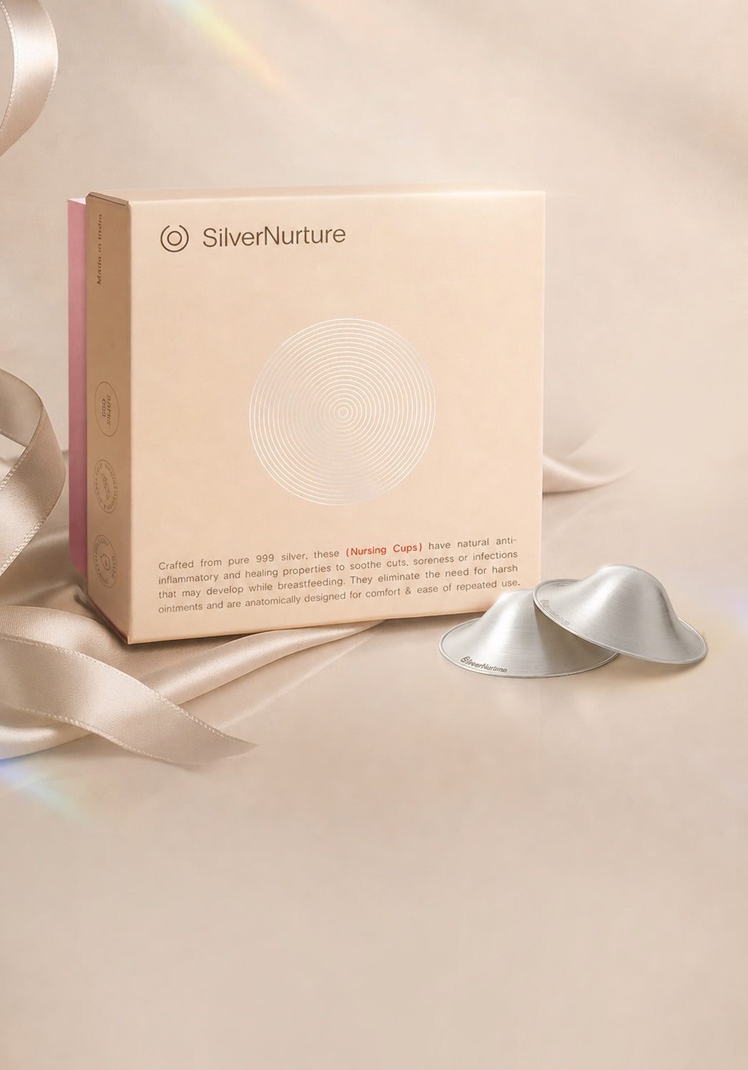 SilverNurture nursing cups with packaging